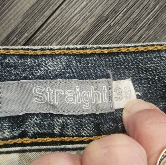 Levis SilverTab 38x32 Mens Slim Straight Buckle Back Flap Pocket Distressed Y2K - Picture 14 of 16